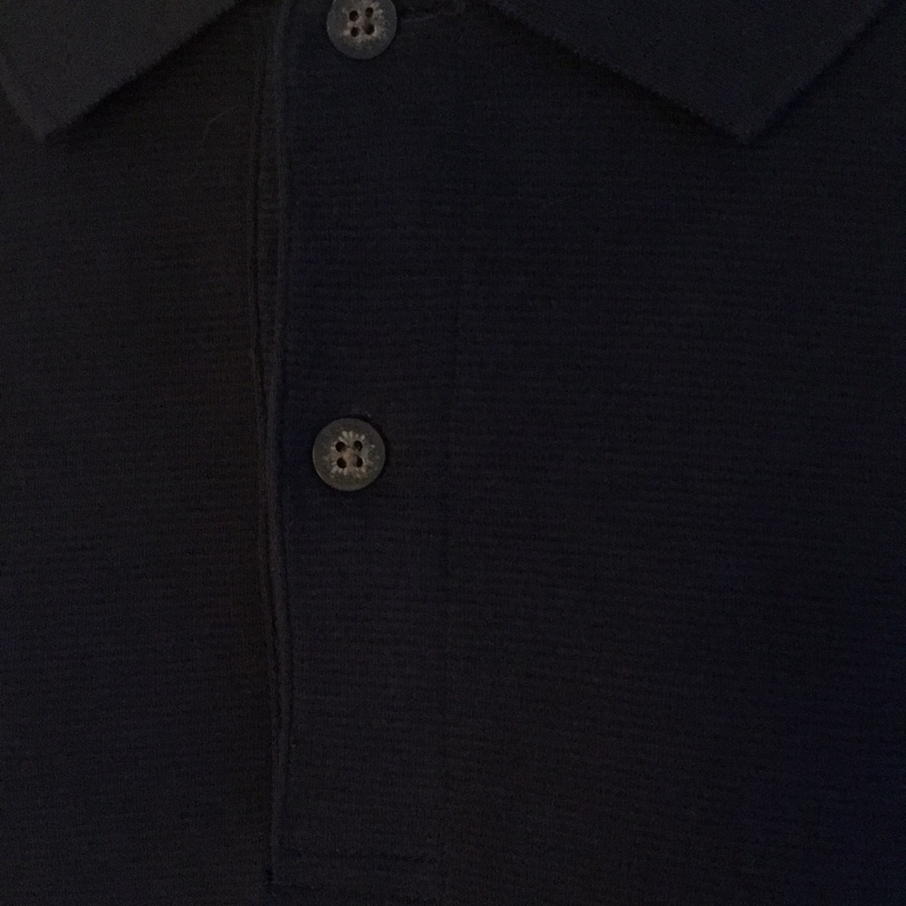 Solid Blue Polo With Subtle Stripes - image 3